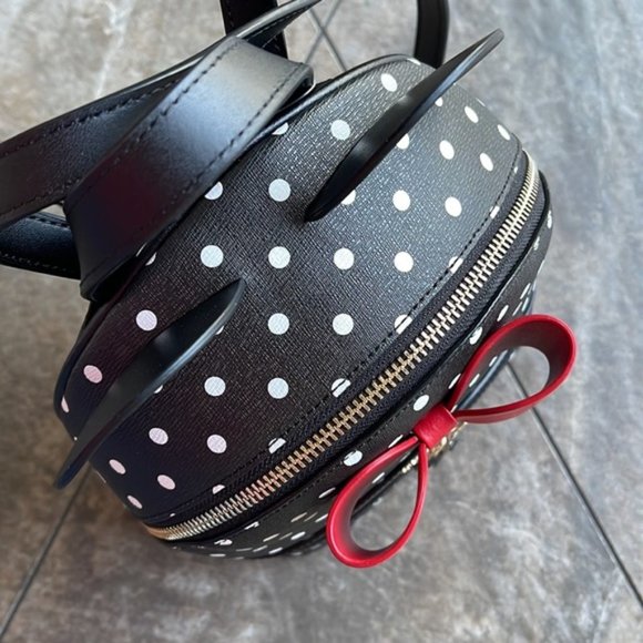 Kate Spade Disney X Kate Spade New York Minnie Dome Backpack Black Multi - Picture 6 of 16